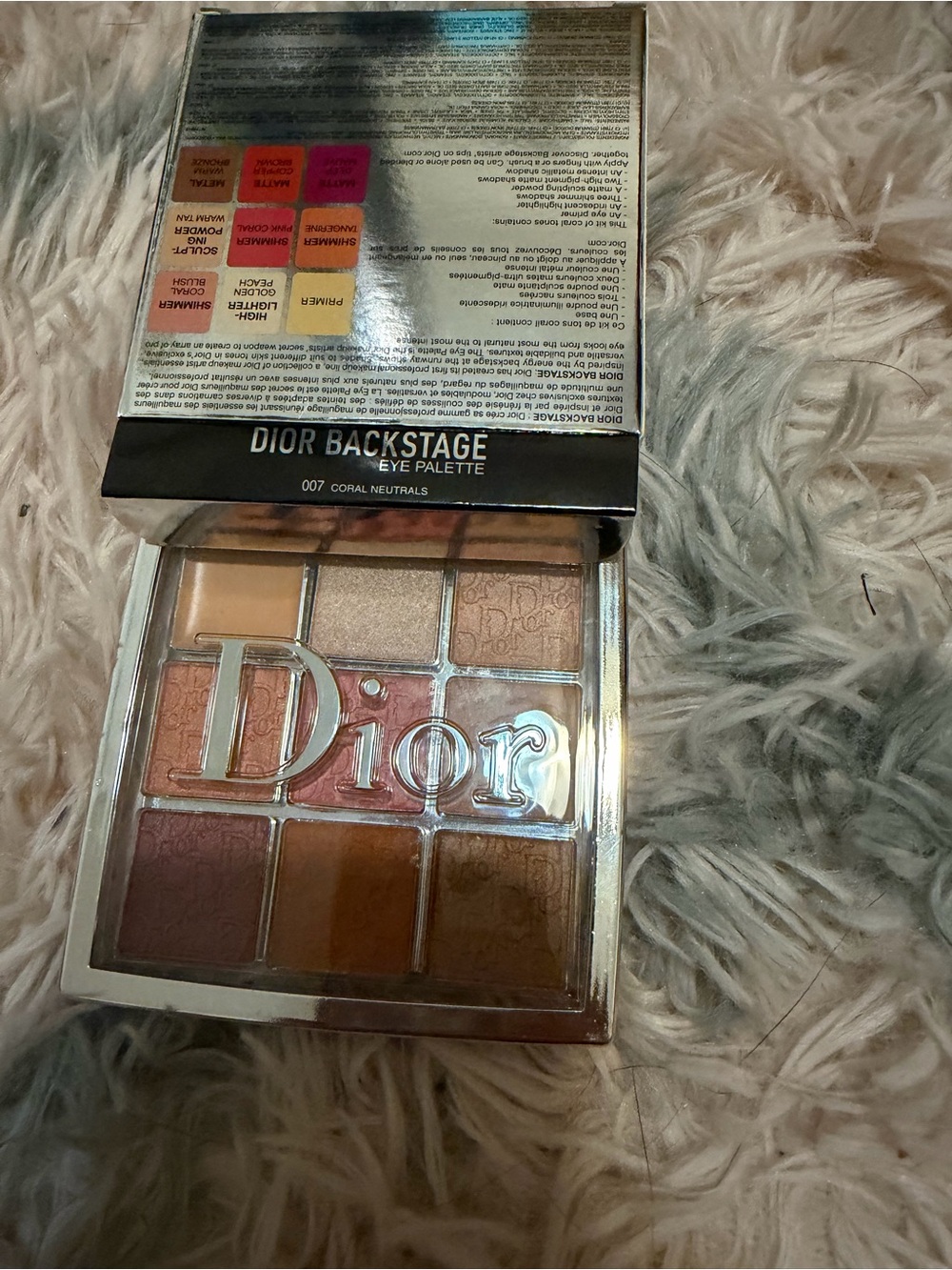 Dior Backstage Eye Palette — Warm Coral & Brown Mix